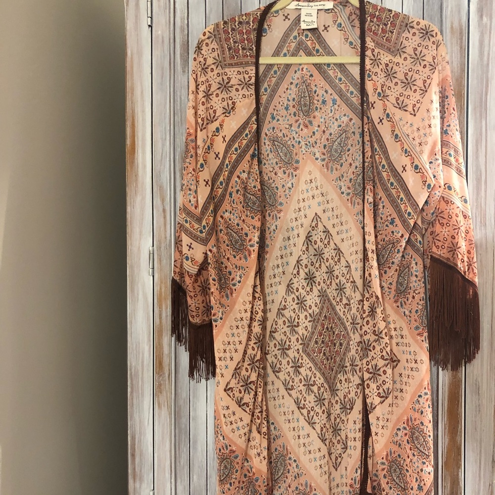 American Rag cover up with fringe